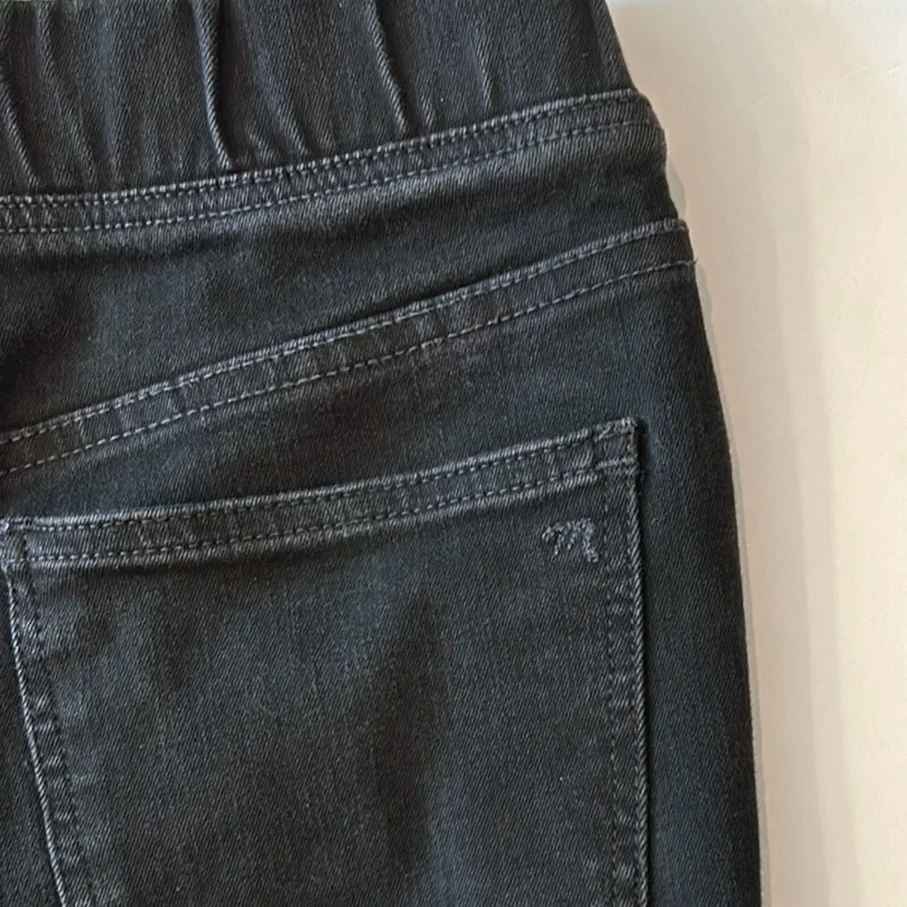 Madewell Pull-On Mid-High Rise Elastic Waist Black Stretch Skinny Jeans Ankle 27 - Picture 8 of 8